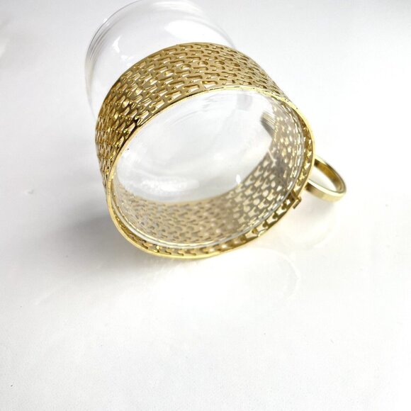 Iittala Tsaikka glasses With Gold Clips Finland - Hot Drink Glasses Clear Cup - Picture 14 of 16